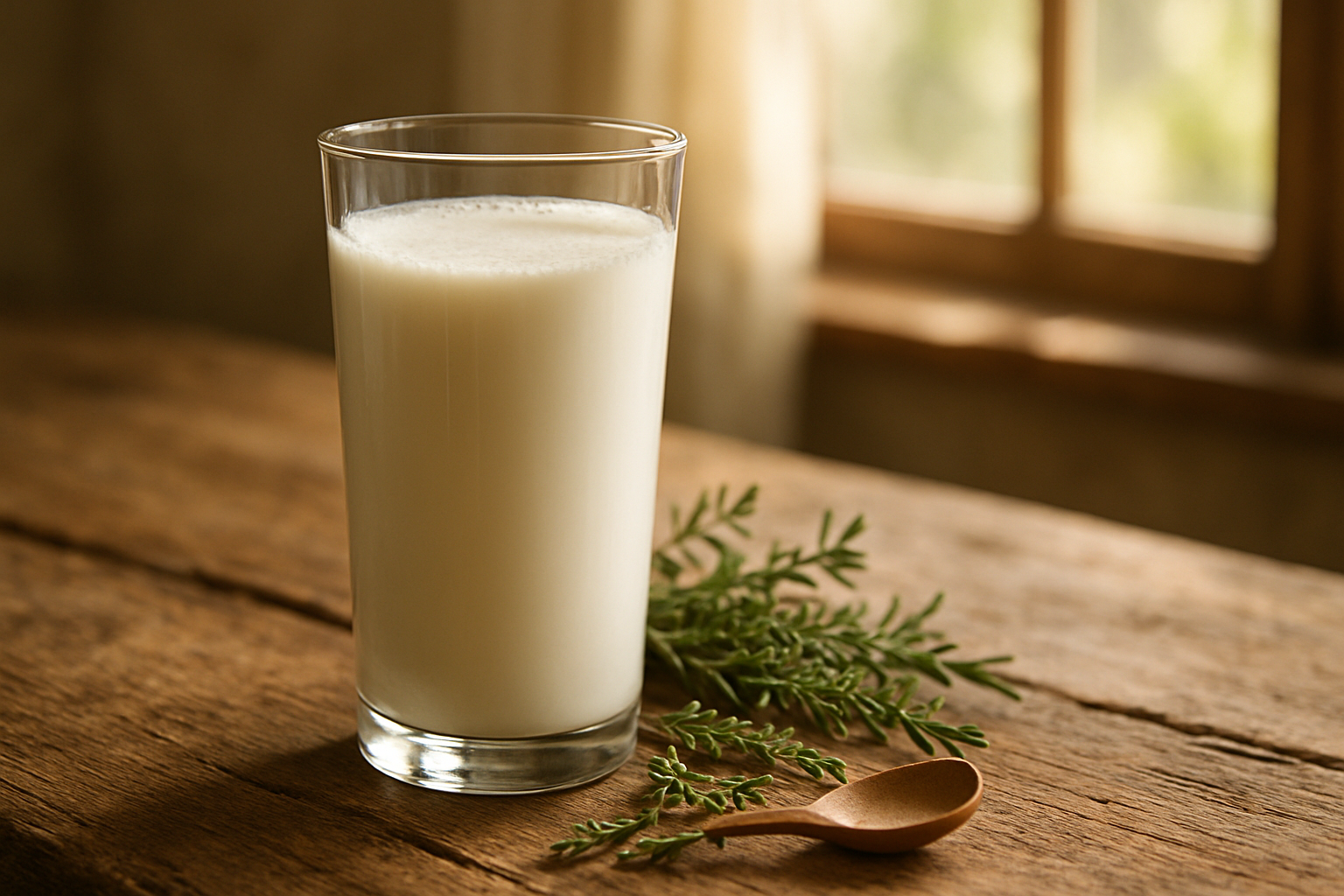 glass of goats milk